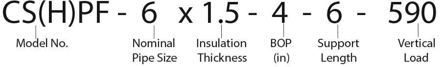 CS(H)PF - 6 x 1.5 - 4 - 6 - 590 Polyurethane Pipe Support