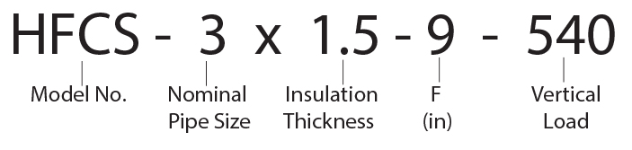 HFCS - 3 x 1.5 - 9 - 540 Calcium Silicate Pipe Support