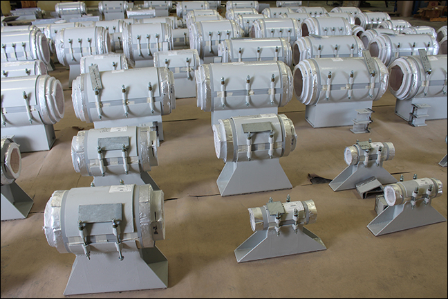 Cryogel pipe supports
