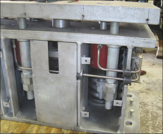 Close up of Hydraulic Big Ton Springs