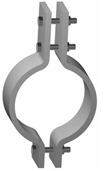 Double bolt pipe clamp