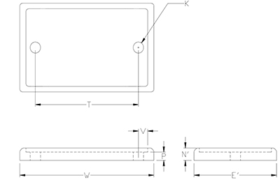 pipe roll base plate drawing
