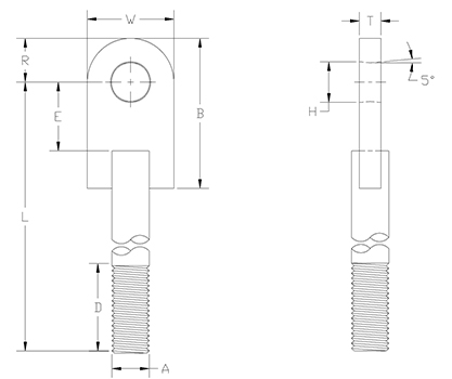 rod with eye end drawings