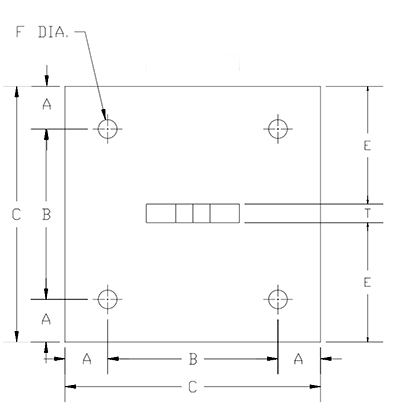 single lug concrete attachment drawing